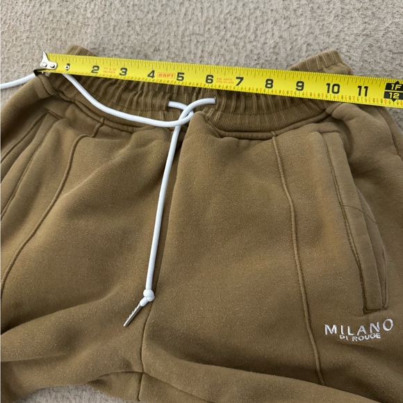 MILANO DI ROUGE Robbie Lux Stretch Sweatpant Zipper up Ankle Size Small - Picture 12 of 12